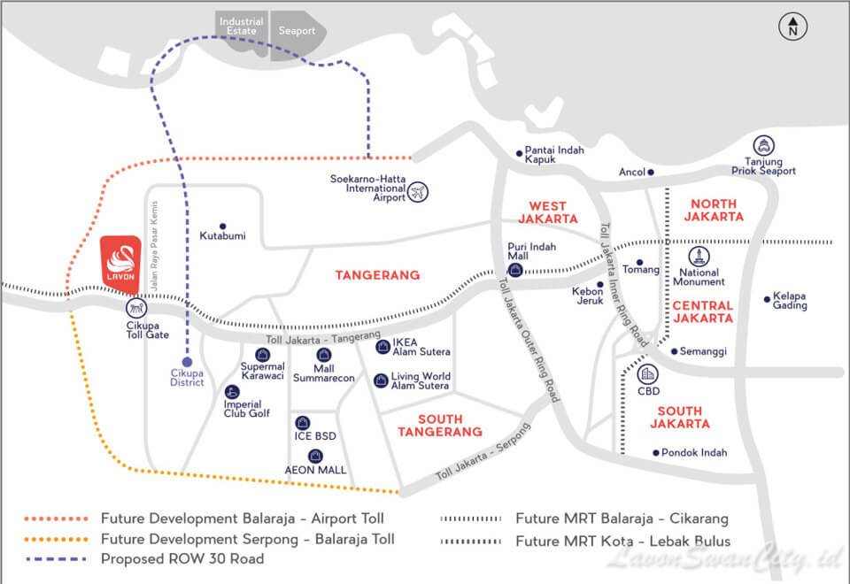 Peta Lokasi Lavon Swan City Tangerang